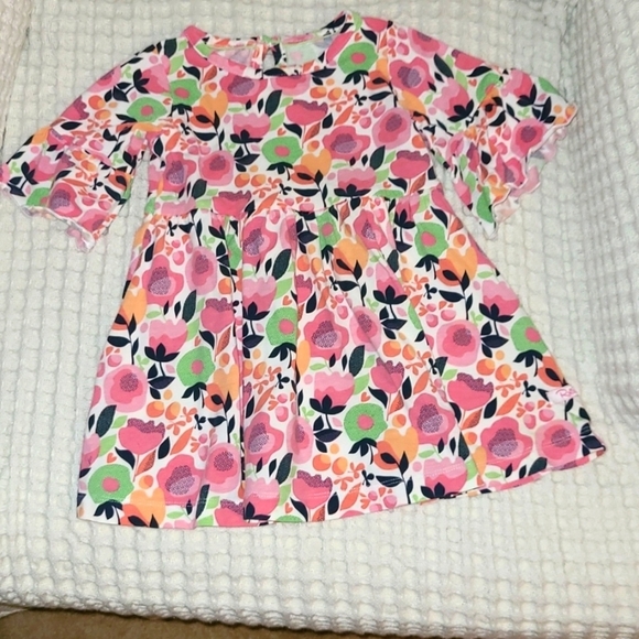 Ruffle Butts* Pink Floral Dress* Sz 18-24 months - Picture 1 of 4